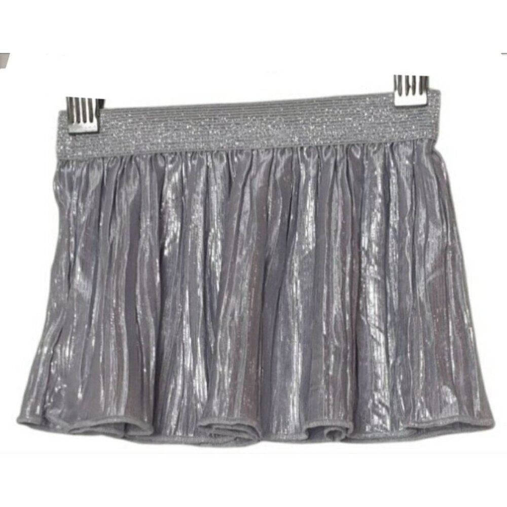 Cat & Jack Baby Girl Metallic Silver Skirt 3-6M Festive Dress-Up